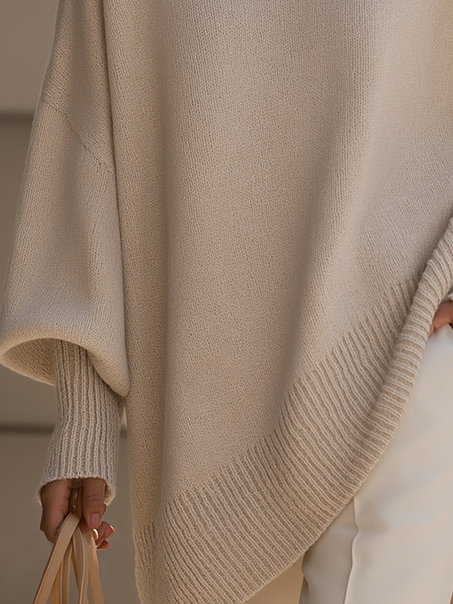 Ximena - Oversized Draped Wide-Neck Sweater