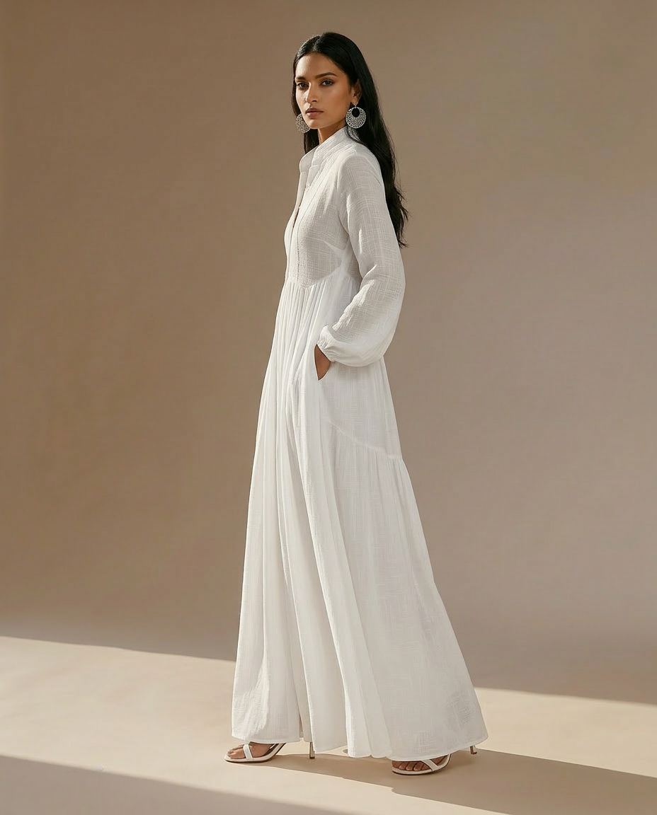 Becky – Trendy Linen Maxi Dress