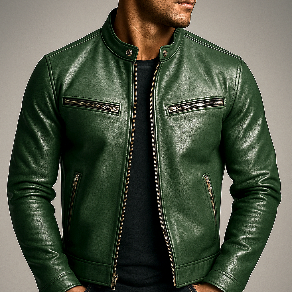 Ronnie - Vintage Leather Jacket with Tailored Fit