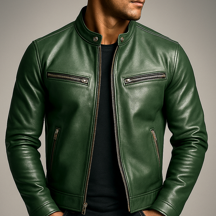 Ronnie - Vintage Leather Jacket with Tailored Fit