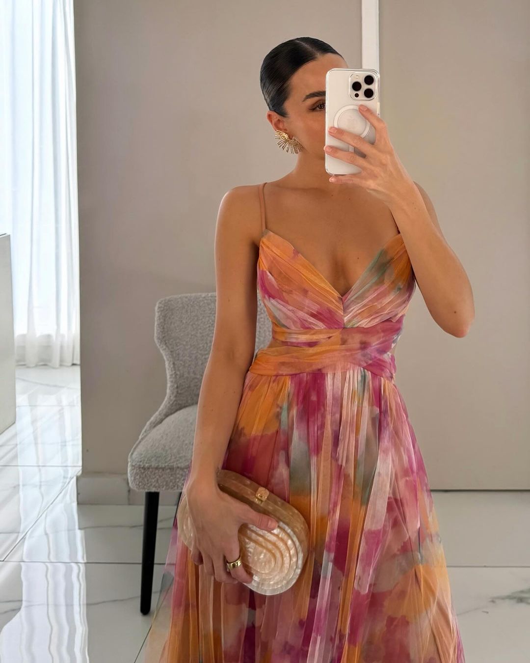 Merida - Floral Chiffon Maxi Dress