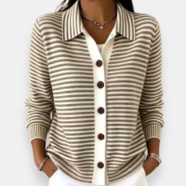 Jamie – Striped Button Cardigan