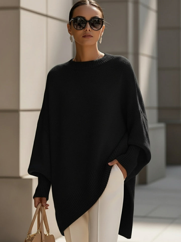 Ximena - Oversized Draped Wide-Neck Sweater