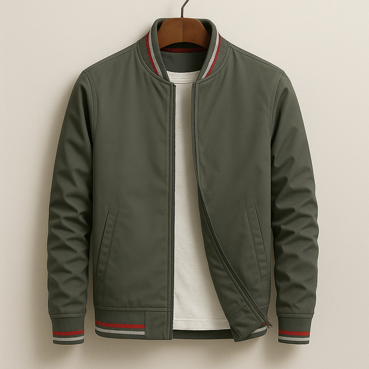 Elliot – Striped Bomber Jacket for Effortless Everyday Style