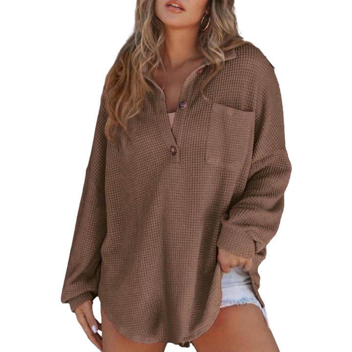 Saira – Casual Lightweight V-neck Tunic Blouse