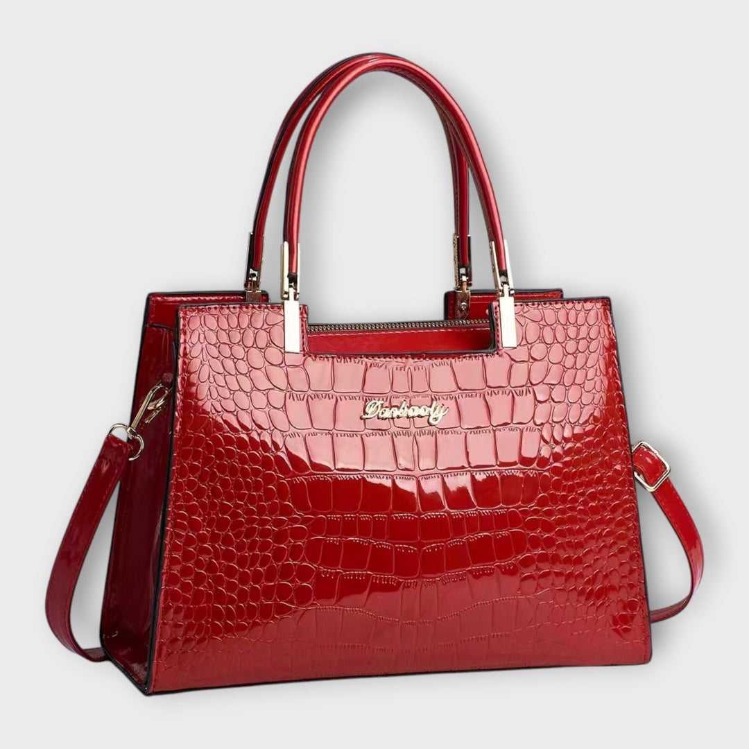 Veralie -  Shiny Crocodile Skin Pattern Handbag