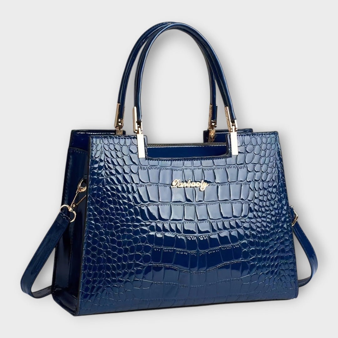 Veralie -  Shiny Crocodile Skin Pattern Handbag