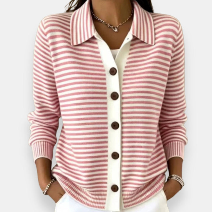 Jamie – Striped Button Cardigan