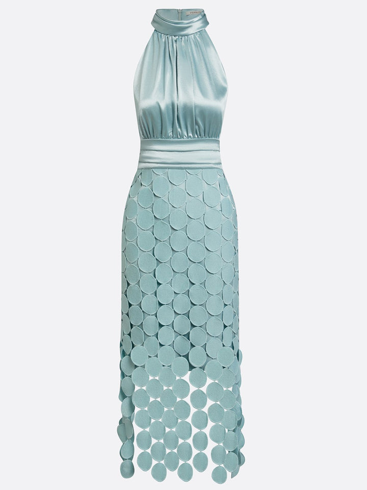 Amanda - Elegant Halter Midi Dress
