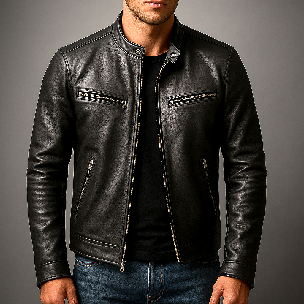 Ronnie - Vintage Leather Jacket with Tailored Fit