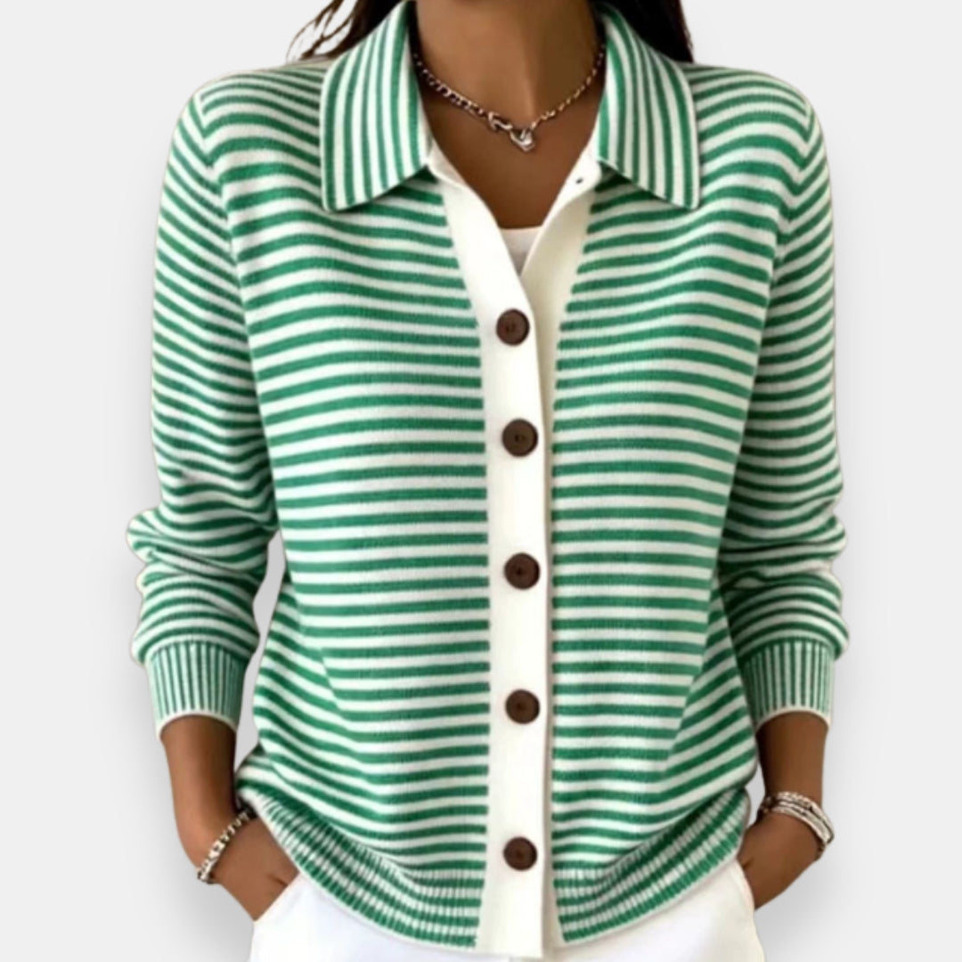 Jamie – Striped Button Cardigan