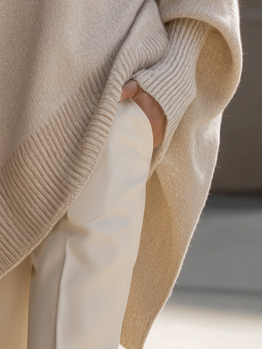 Ximena - Oversized Draped Wide-Neck Sweater