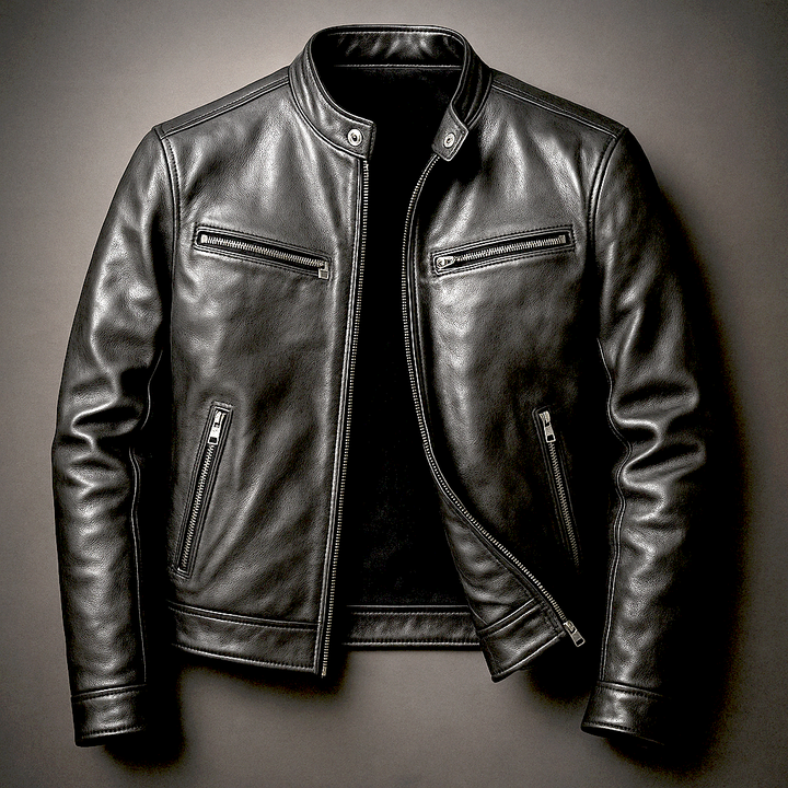 Ronnie - Vintage Leather Jacket with Tailored Fit