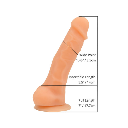 Realistische Dildo Met Balzak- 7 inch