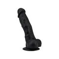Realistische dildo met balzak zwart- 7 inch