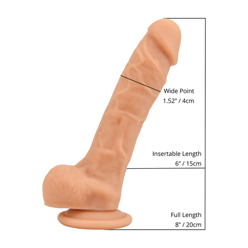Realistische dildo met balzak- 8 inch
