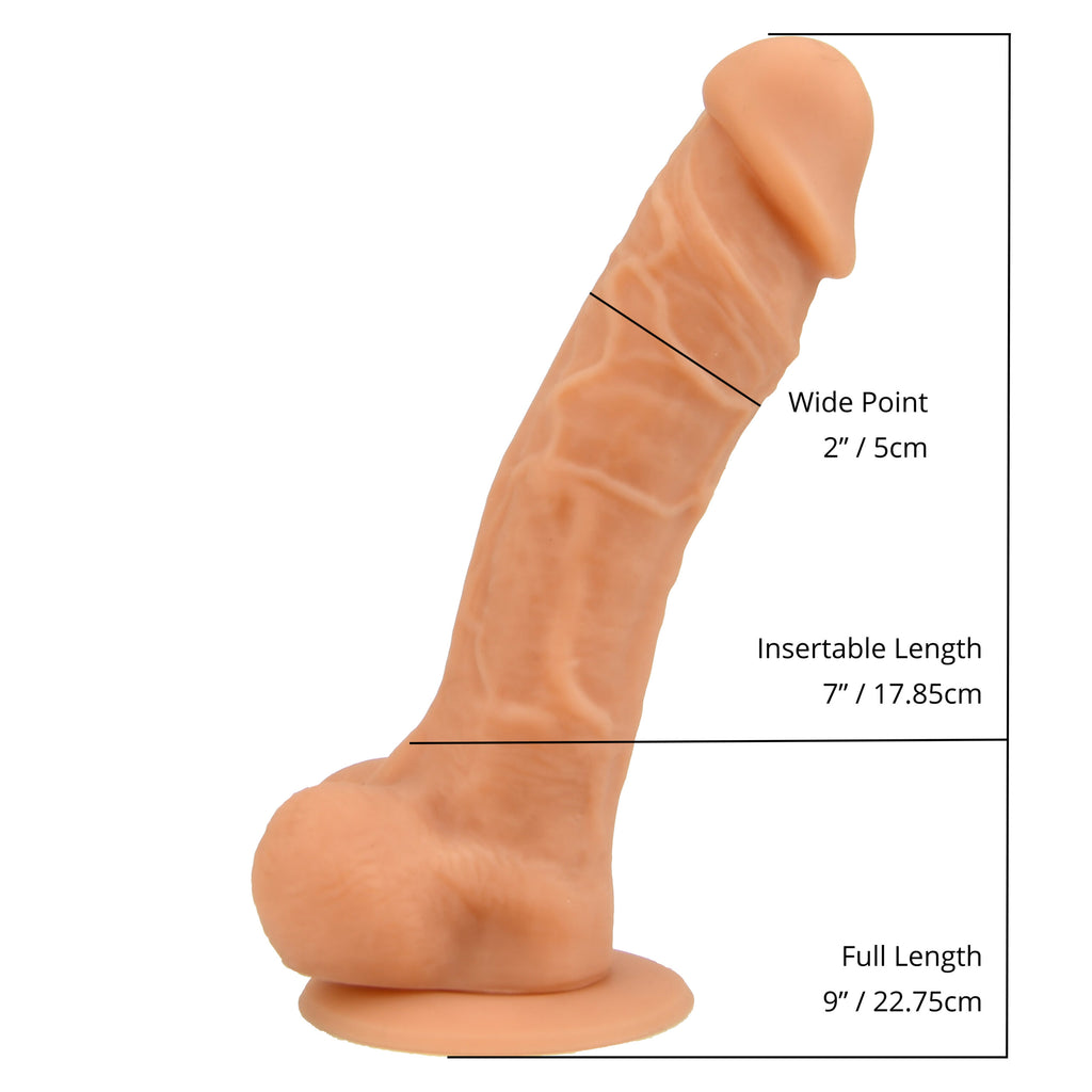 Realistische dildo met balzak- 9 inch