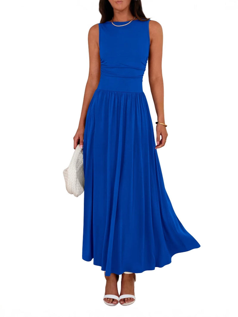 Bianca – Sleeveless Ruched Maxi Dress
