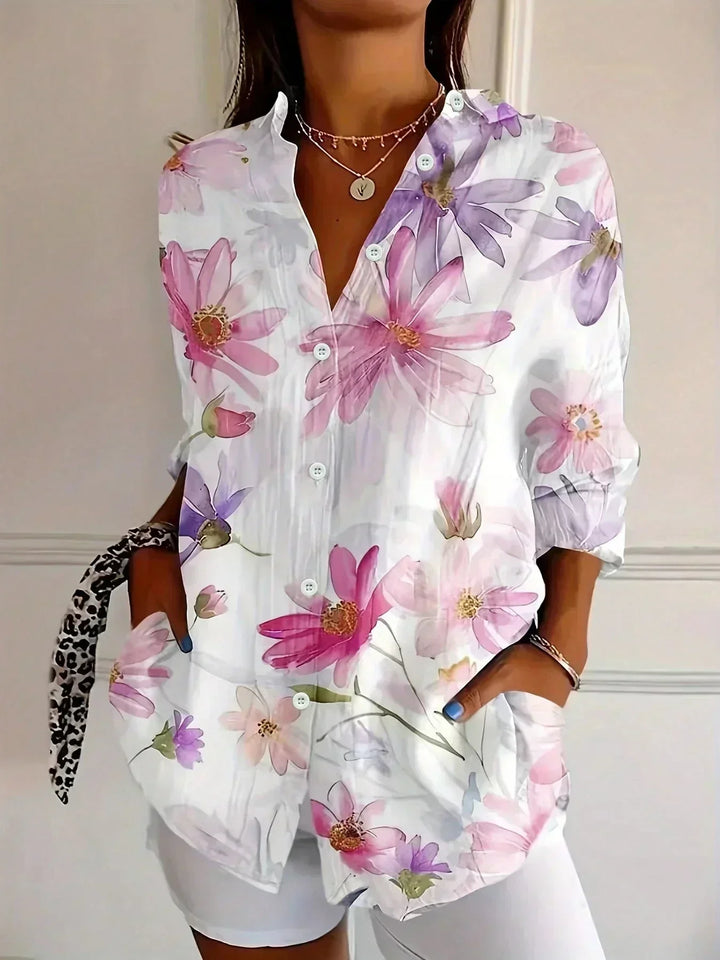 Catleen - Colorful Printed Lightweight Blouse