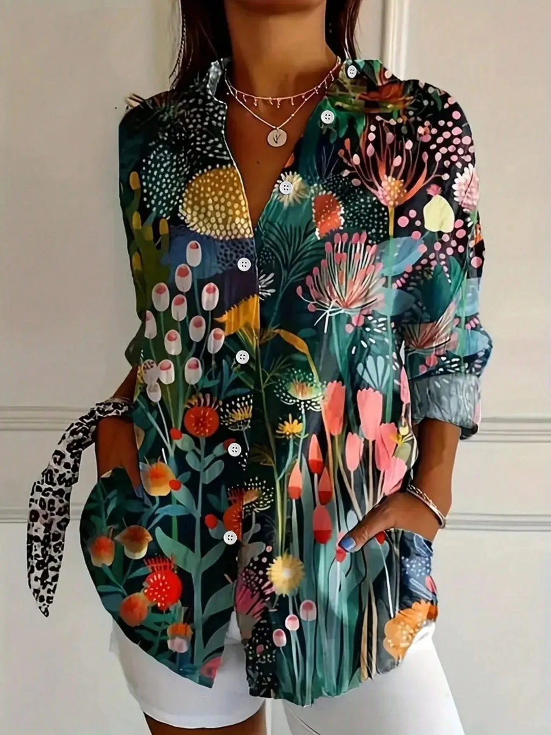 Catleen - Colorful Printed Lightweight Blouse