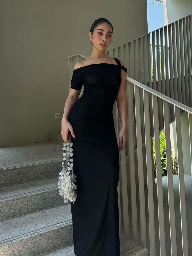 Kylie Maxi-Kleid mit Wickeldetail