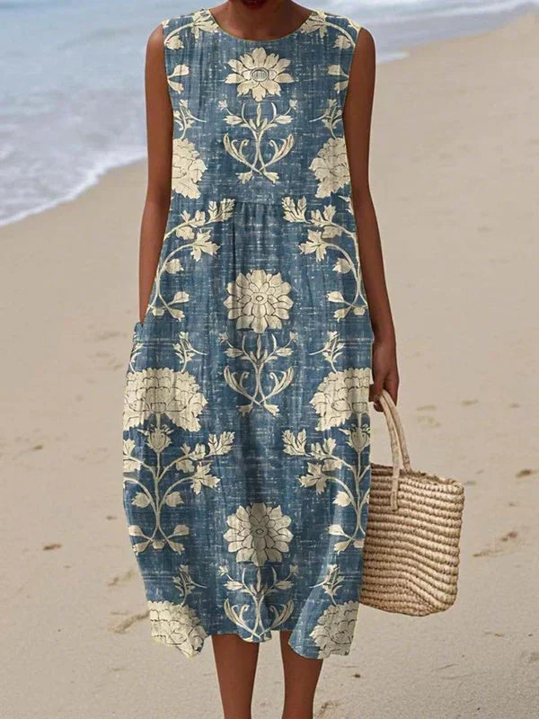 Raya – Lightweight Tie Back Midi Dress