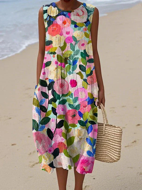 Raya – Lightweight Tie Back Midi Dress