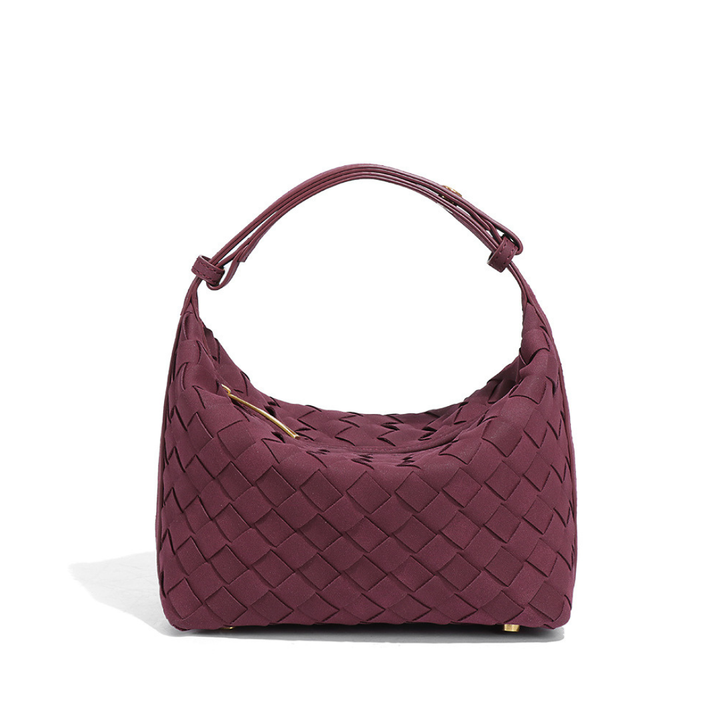 Alva – Matte Woven Structured Handbag