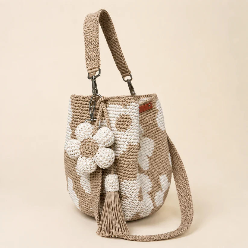 Livia - Handmade Crochet Floral Tote Bag
