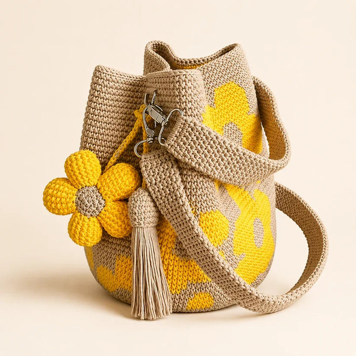 Livia - Handmade Crochet Floral Tote Bag