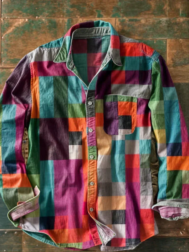 Kellan – Premium Patchwork Statement Shirt