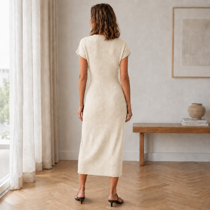 Pricila - Ribbed Knotted Midi Dress