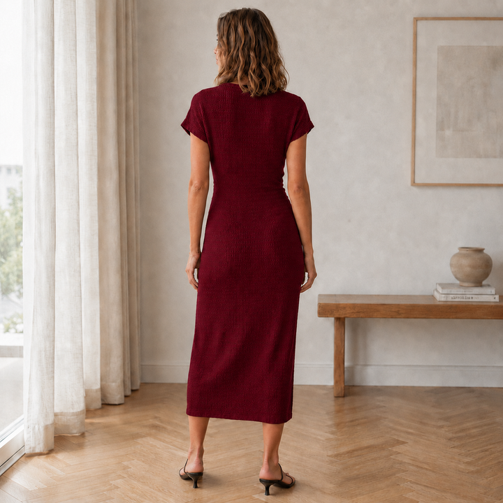 Pricila - Ribbed Knotted Midi Dress