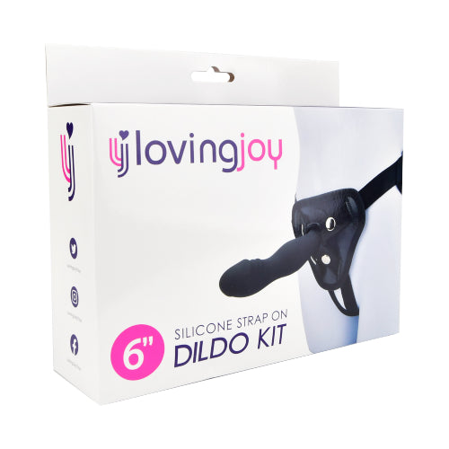 Siliconen Dildo met Harnas Bundel- 6 Inch