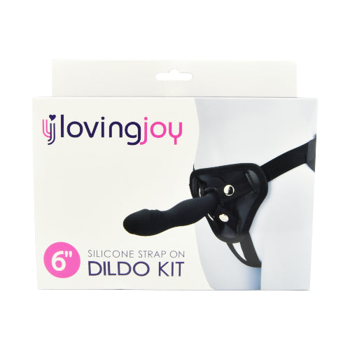 Siliconen Dildo met Harnas Bundel- 6 Inch