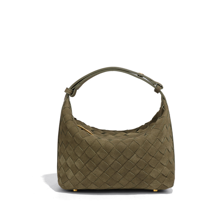 Alva – Matte Woven Structured Handbag